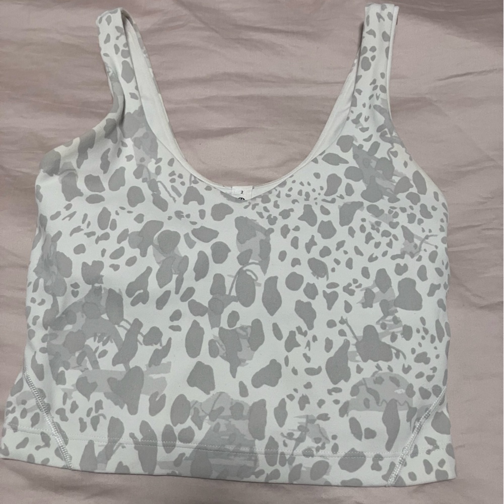 Lululemon Align Tank - size 2, White Cheetah Camo